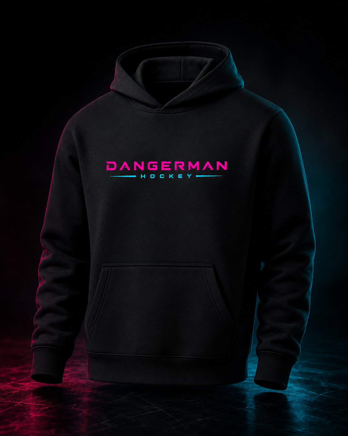 DANGERMAN Core Hoodie in black with chest logo